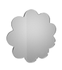 Acrylglasplatte in Button-Form konturgefräst <br>einseitig 4/0-farbig bedruckt
