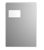 Briefumschlag DIN B4 (Lasche an der schmalen Seite), haftklebend mit Fenster, beidseitig 1/1 schwarz-/weiß bedruckt