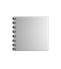 Broschüre mit Metall-Spiralbindung, Endformat Quadrat 9,8 cm x 9,8 cm, 100-seitig