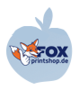 Firmenschild in Apfel-Form konturgefräst, einseitig 4/0-farbig bedruckt