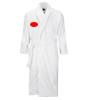 Kimono-Bademantel unisex, mehrfarbig bestickt mit Ihrem Motiv, Brust rechts