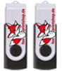 USB-Stick 16 GB mit Aluminiumbügel beidseitig 4/4-farbig bedruckt