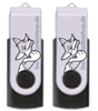 USB-Stick 16 GB mit Aluminiumbügel mit beidseitiger Lasergravur