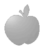 Weiße Wellpappe in Apfel-Form konturgefräst <br>einseitig 4/0-farbig bedruckt