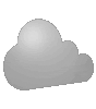 Weiße Wellpappe in Wolke-Form konturgefräst <br>einseitig 4/0-farbig bedruckt
