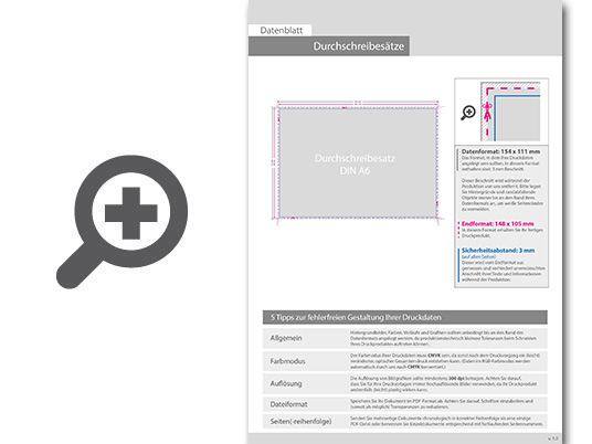 Product Bild quittungsblock_din_a6_quer__6-fach__1_0-farbig__50_s__tze_je_block
