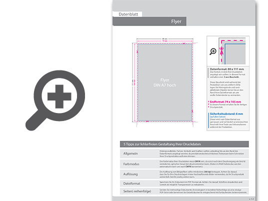 Product Bild flyer_din_a7_(7_4_cm_x_10_5_cm)__einseitig_bedruckt