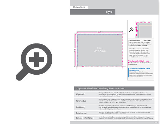 Product Bild flyer_din_a7_quer_(10_5_cm_x_7_4_cm)__beidseitig_bedruckt