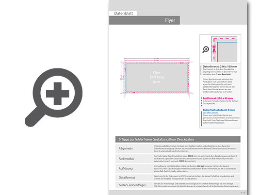 Product Bild flyer_din_lang_quer_(21_0_cm_x_9_9_cm)__einseitig_bedruckt
