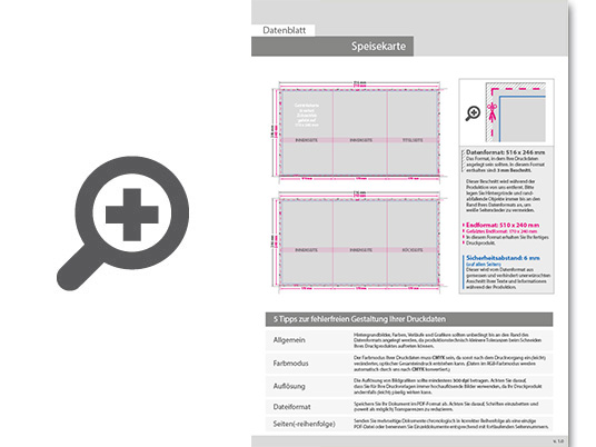 Product Bild speisekarte__gefalzt_auf_17_0_cm_x_24_0_cm__6-seiter_(zickzackfalz)