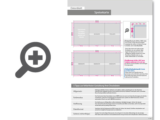 Product Bild speisekarte__gefalzt_auf_din_a4__6-seiter_(wickelfalz)